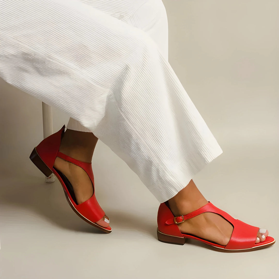 Women's Flat Soft Sandals with Adjustable Strap