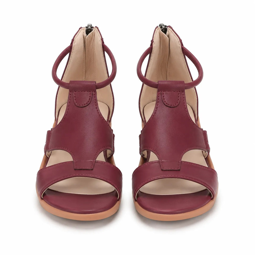 Women's Platform Heeled Sandals with Padded Footbed