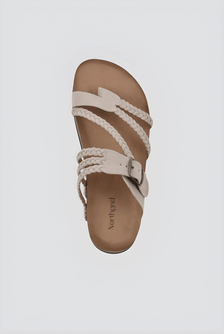 Women's Flat Sandals with Arch Support and Adjustable Strap
