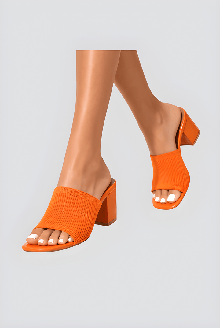 Women's Block Heel Sandals with Cushioned Insole and Soft Finish