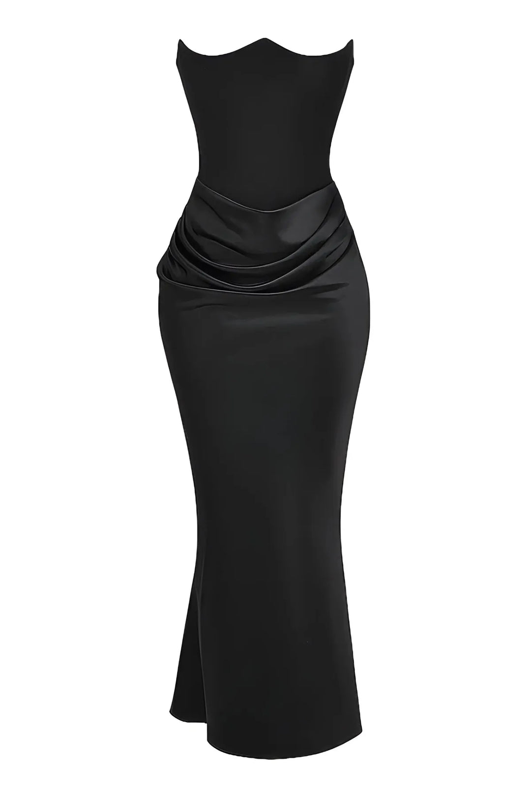 Women's Elegant Stunning Maxi Dress with Corset Bodice and Pleated Waistband