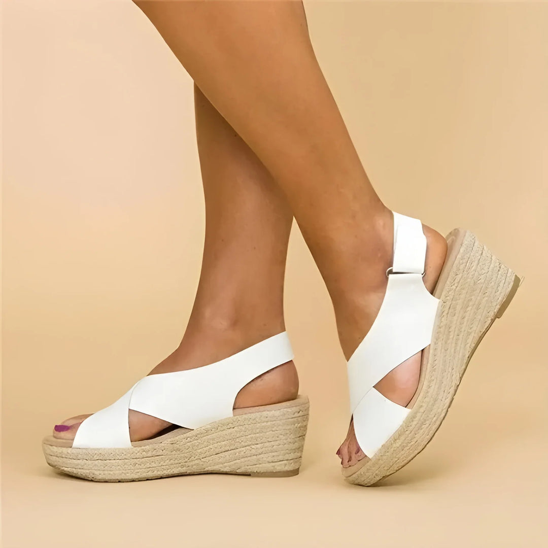 Women's Soft Platform Sandals with Adjustable Strap and Cushioned Footbed