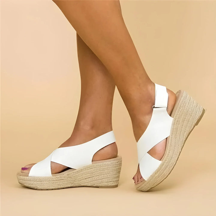 Women's Soft Platform Sandals with Adjustable Strap and Cushioned Footbed