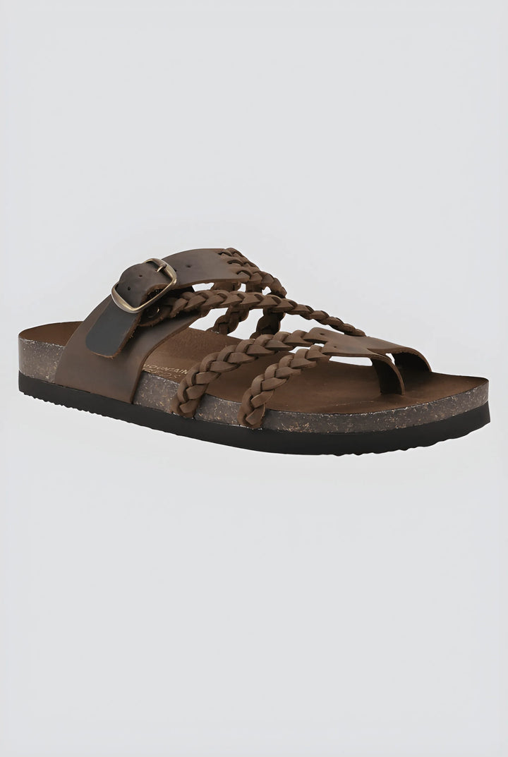 Women's Flat Sandals with Arch Support and Adjustable Strap