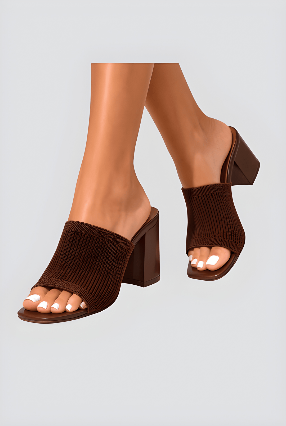 Women's Block Heel Sandals with Cushioned Insole and Soft Finish