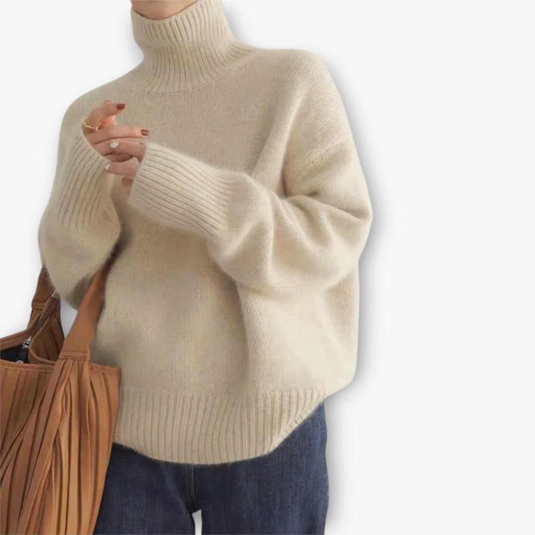 Women's Knitted Roll Neck Jumper | Oversize