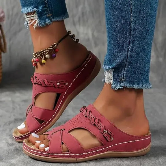Women's Comfy Platform Sandals with Cushioned Footbed