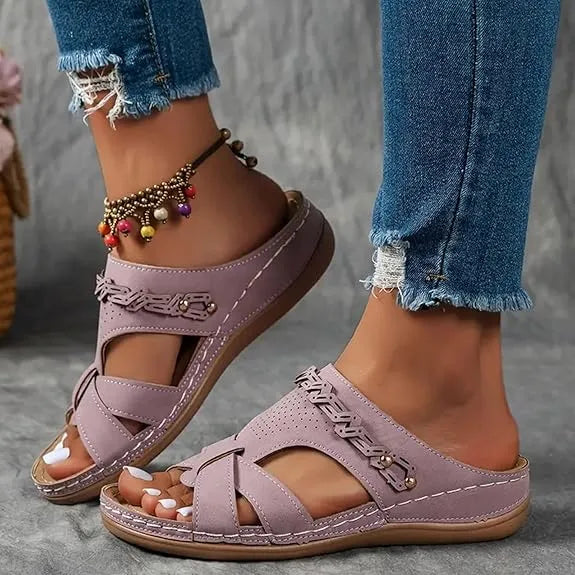 Women's Comfy Platform Sandals with Cushioned Footbed