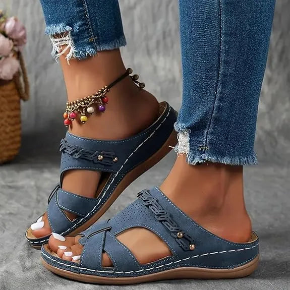 Women's Comfy Platform Sandals with Cushioned Footbed