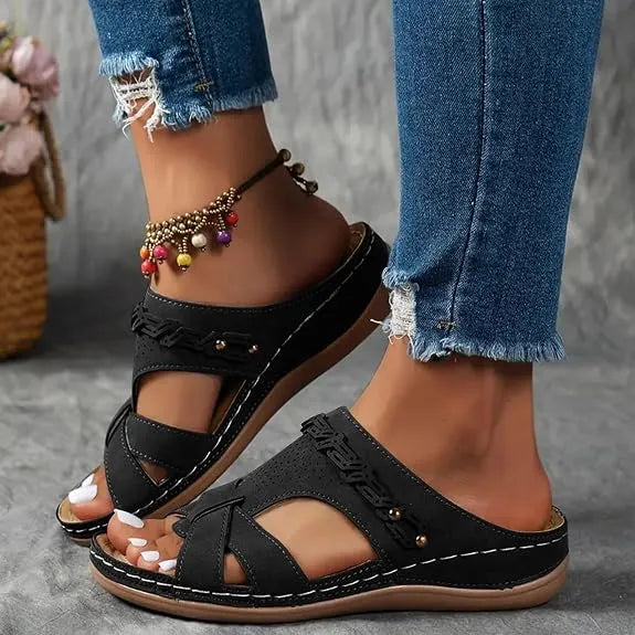 Women's Comfy Platform Sandals with Cushioned Footbed