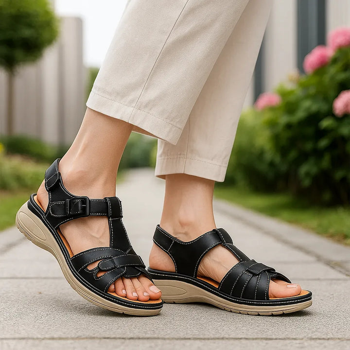 Women's Soft Strappy Sandals with Cushioned Footbed