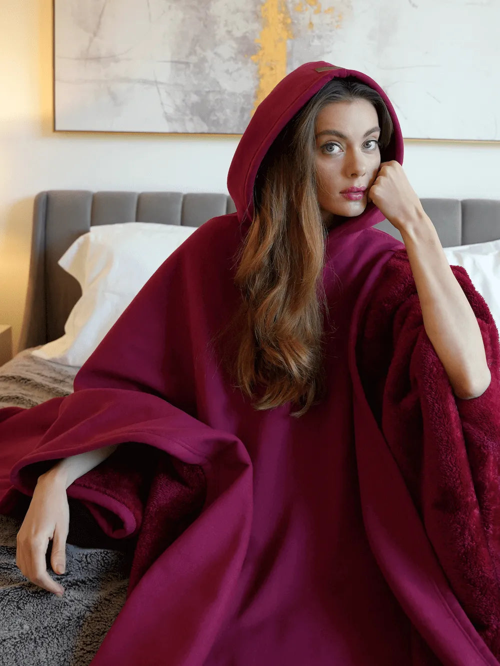 Longline Hoodie with Relaxed Fit and Soft Touch