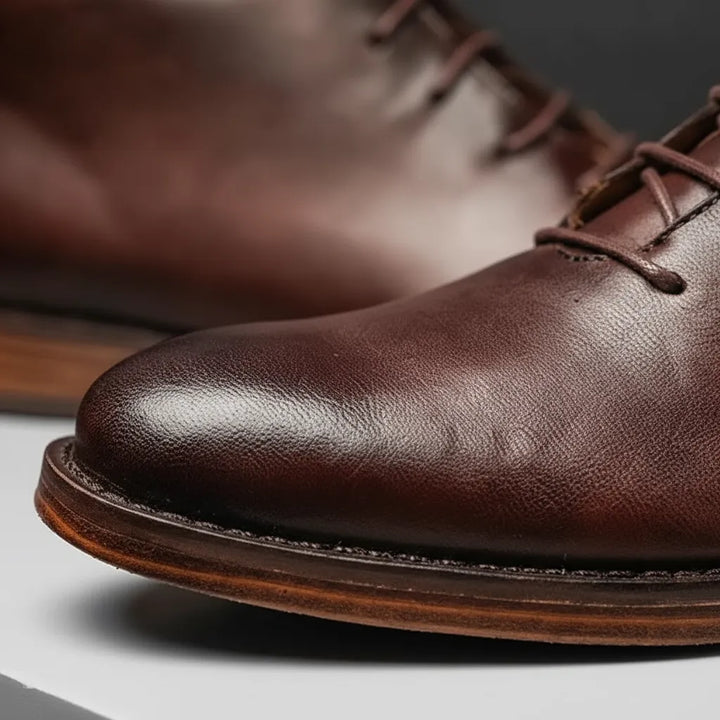 Men’s Ankle Flat Boots with Lace Up Closure