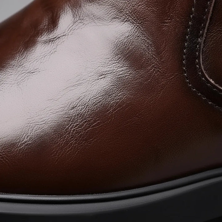 Men’s Ankle Flat Boots with Side Zip
