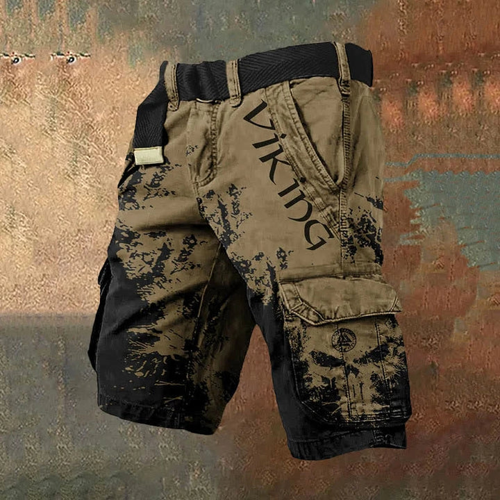 Men's Cargo Casual Shorts with Low Rise and Relaxed Fit