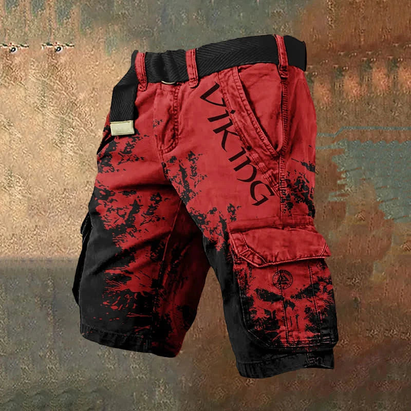 Men's Cargo Casual Shorts with Low Rise and Relaxed Fit