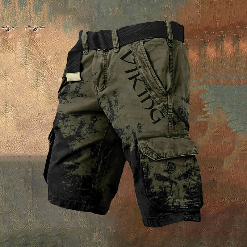 Men's Cargo Casual Shorts with Low Rise and Relaxed Fit
