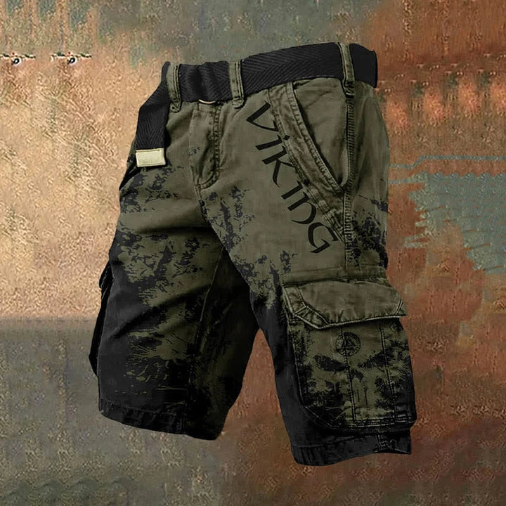 Men's Cargo Casual Shorts with Low Rise and Relaxed Fit