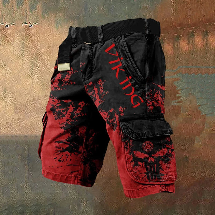 Men's Cargo Casual Shorts with Low Rise and Relaxed Fit