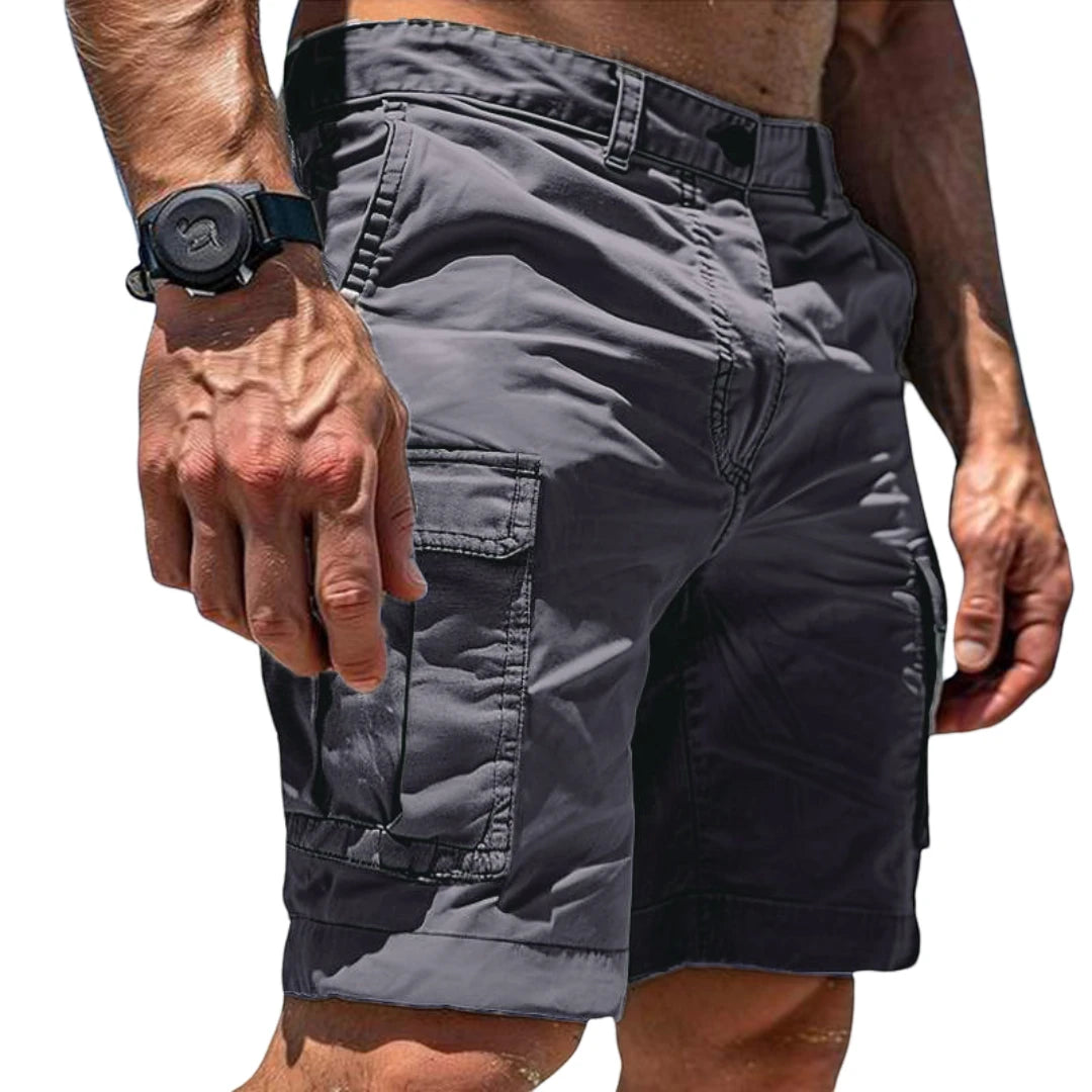 Men's Cargo Casual Shorts with Relaxed Fit and Functional Pockets