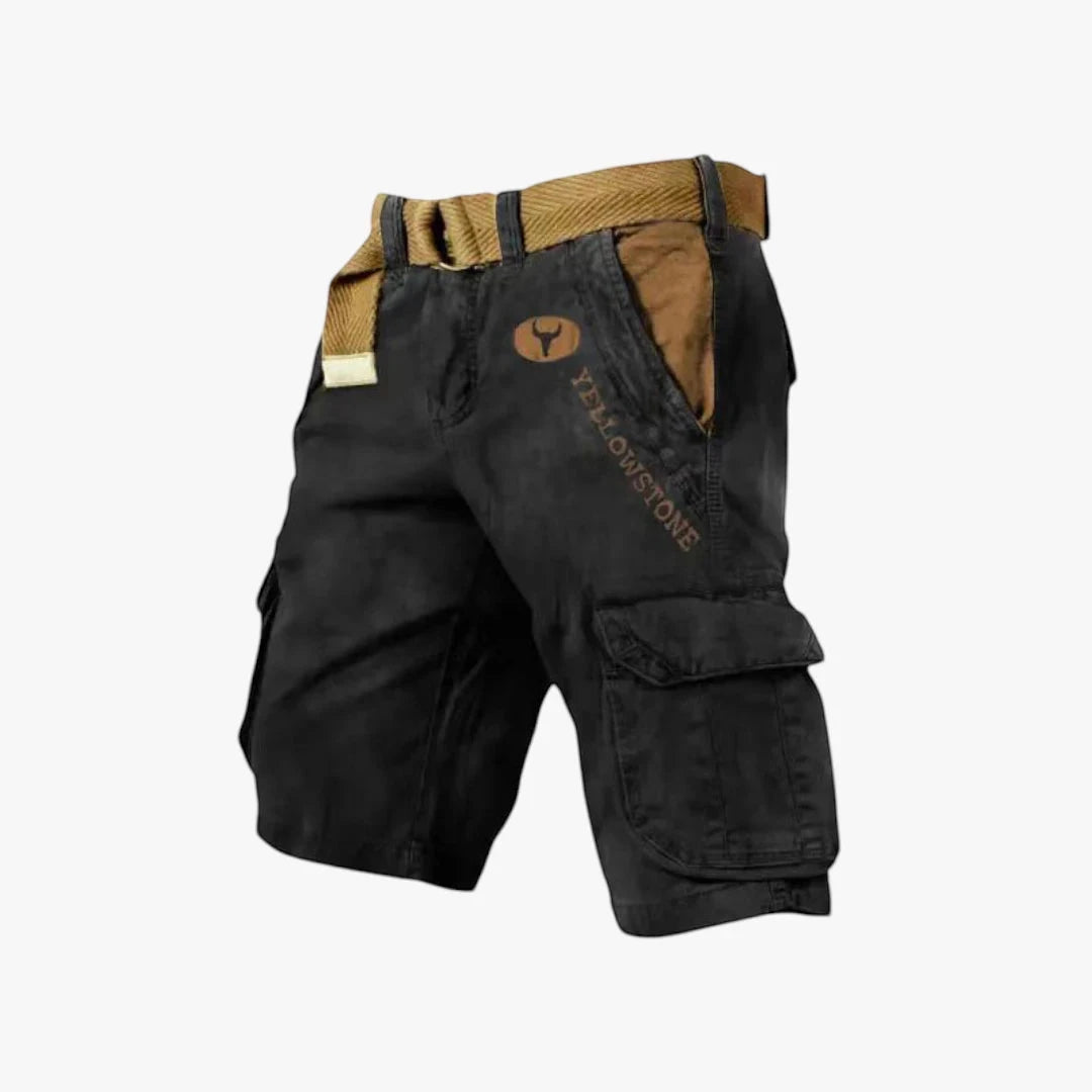 Men's Cargo Hiking Shorts with Low Rise and Relaxed Fit