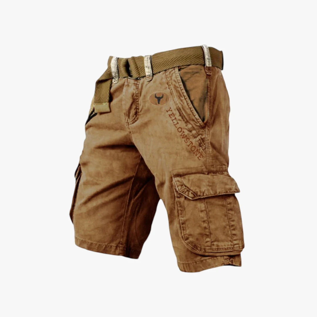 Men's Cargo Hiking Shorts with Low Rise and Relaxed Fit