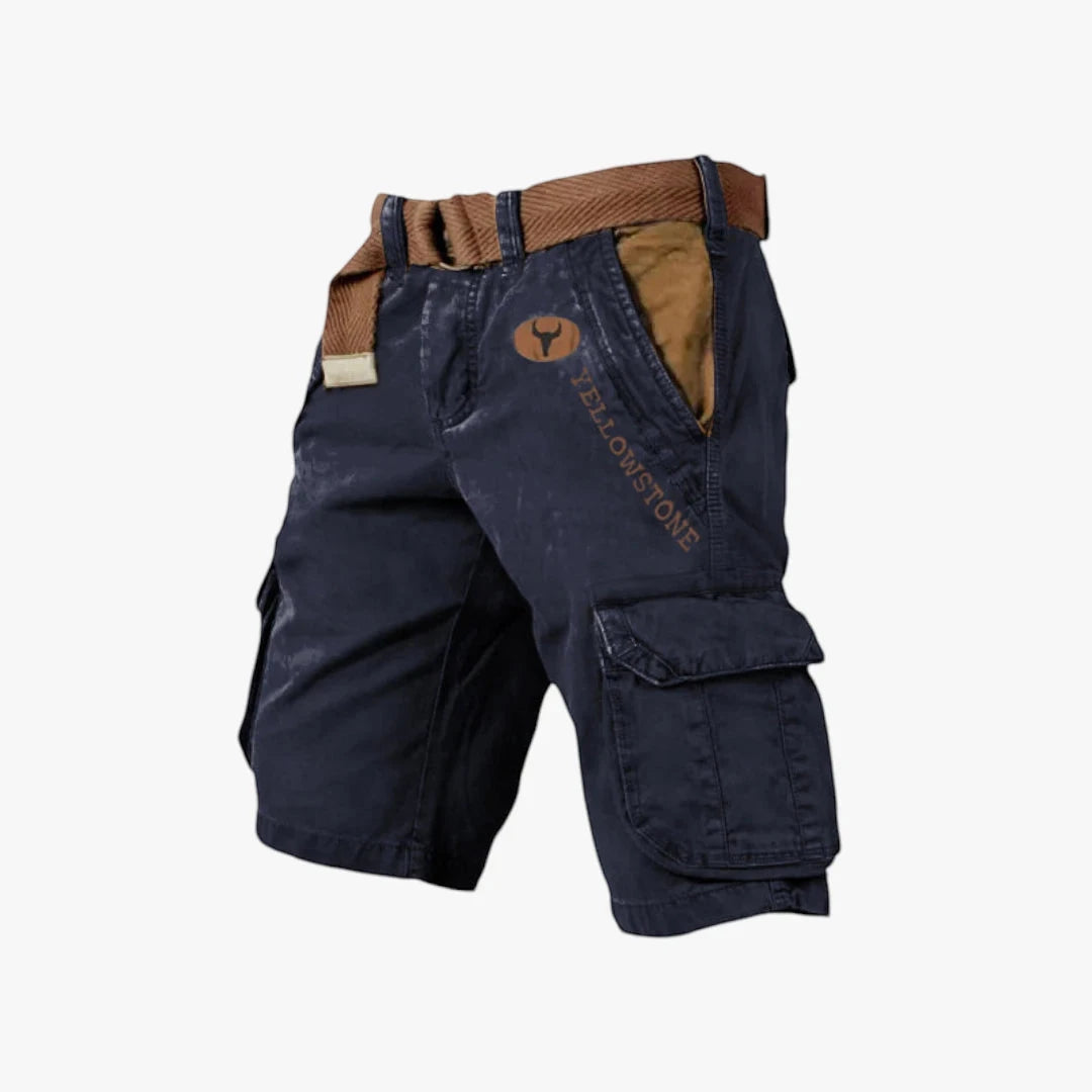Men's Cargo Hiking Shorts with Low Rise and Relaxed Fit