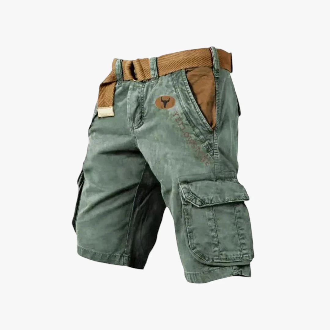 Men's Cargo Hiking Shorts with Low Rise and Relaxed Fit