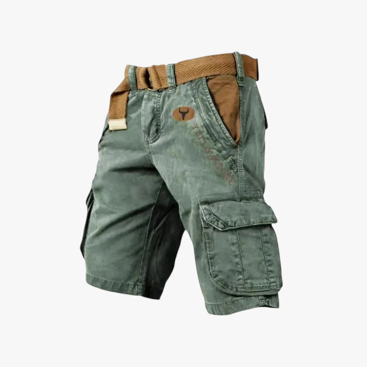 Men's Cargo Hiking Shorts with Low Rise and Relaxed Fit