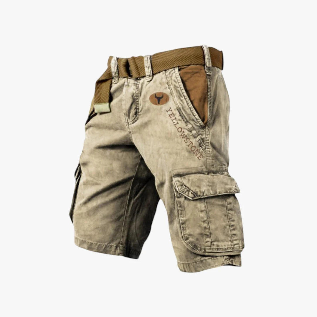 Men's Cargo Hiking Shorts with Low Rise and Relaxed Fit