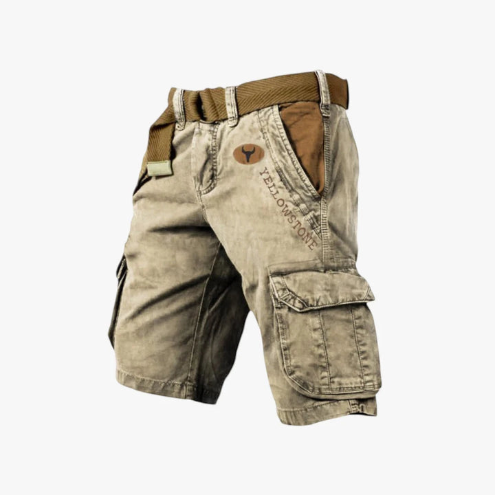 Men's Cargo Hiking Shorts with Low Rise and Relaxed Fit
