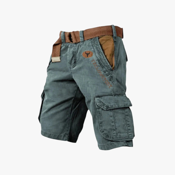 Men's Cargo Hiking Shorts with Low Rise and Relaxed Fit