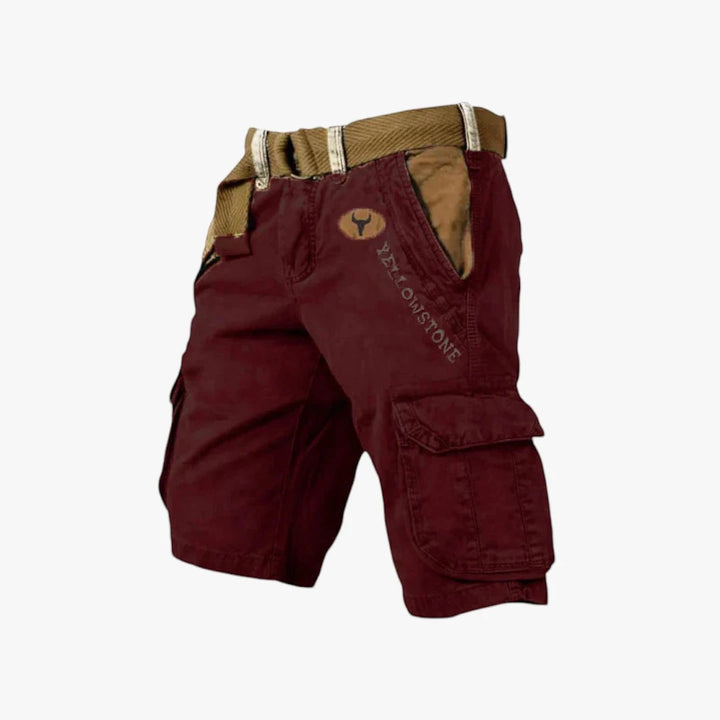 Men's Cargo Hiking Shorts with Low Rise and Relaxed Fit