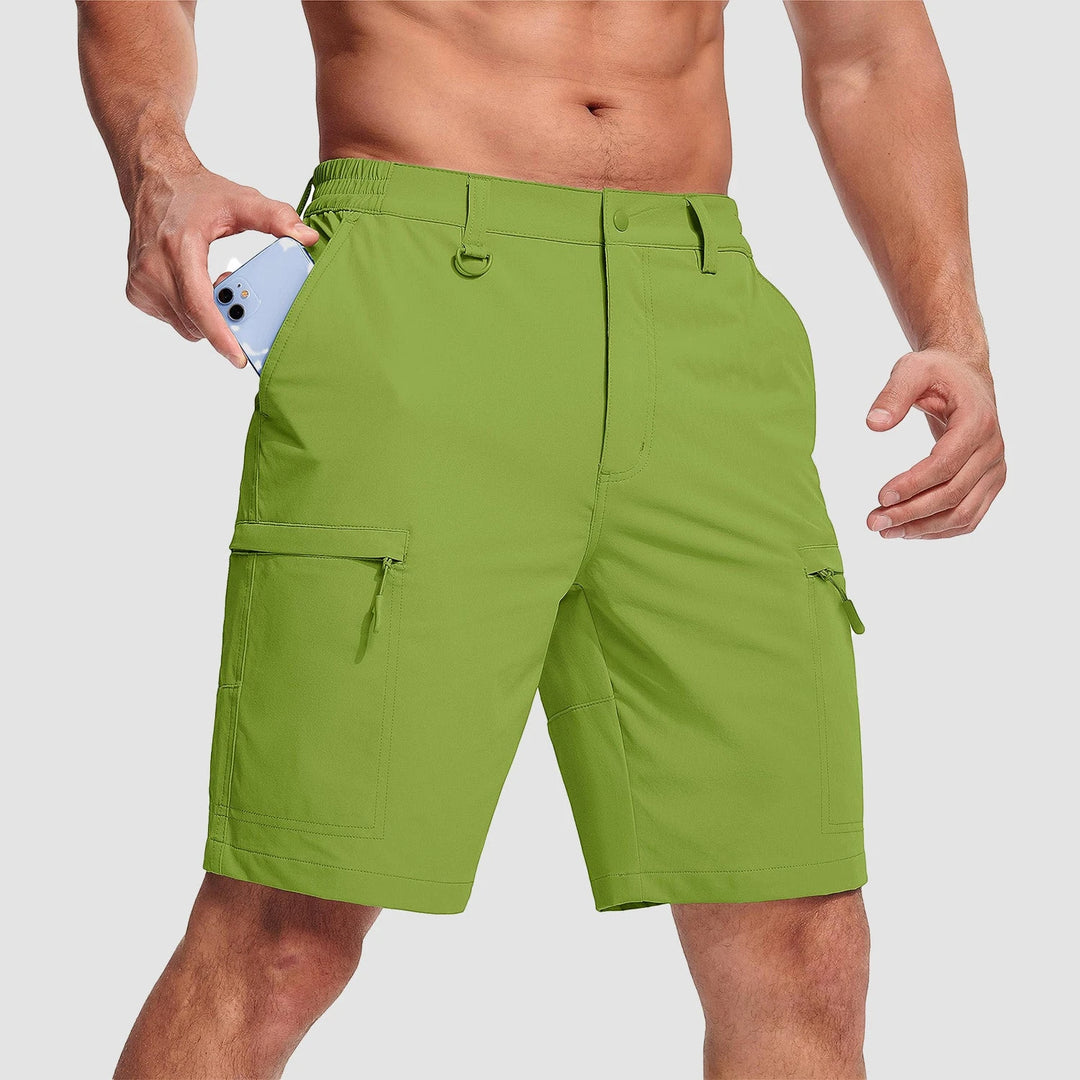 Men's Cargo Hiking Shorts with Zip Pockets and Relaxed Fit