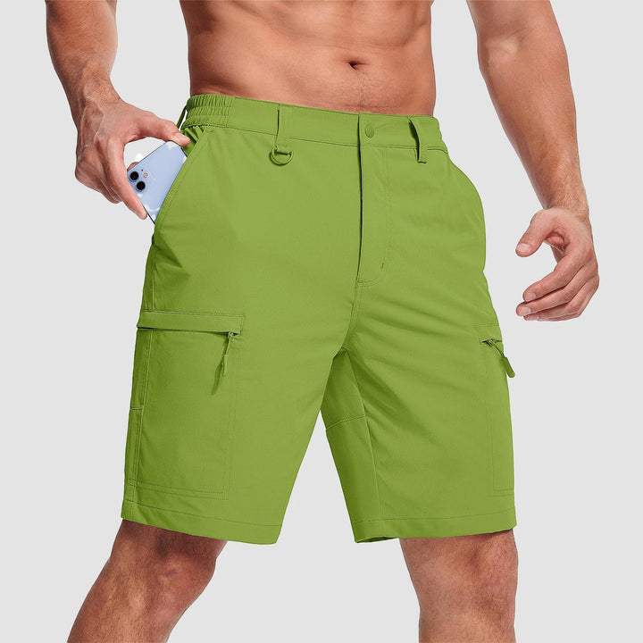 Men's Cargo Hiking Shorts with Zip Pockets and Relaxed Fit
