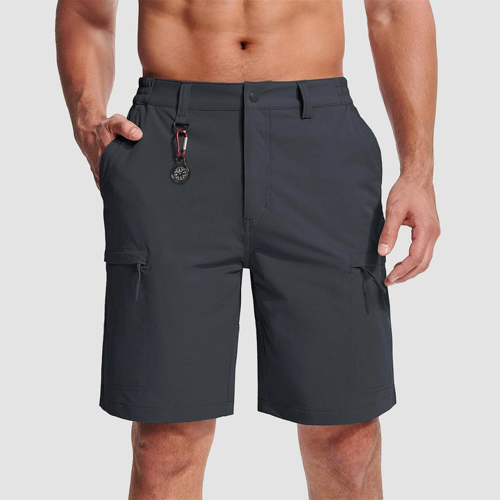 Men's Cargo Hiking Shorts with Zip Pockets and Relaxed Fit