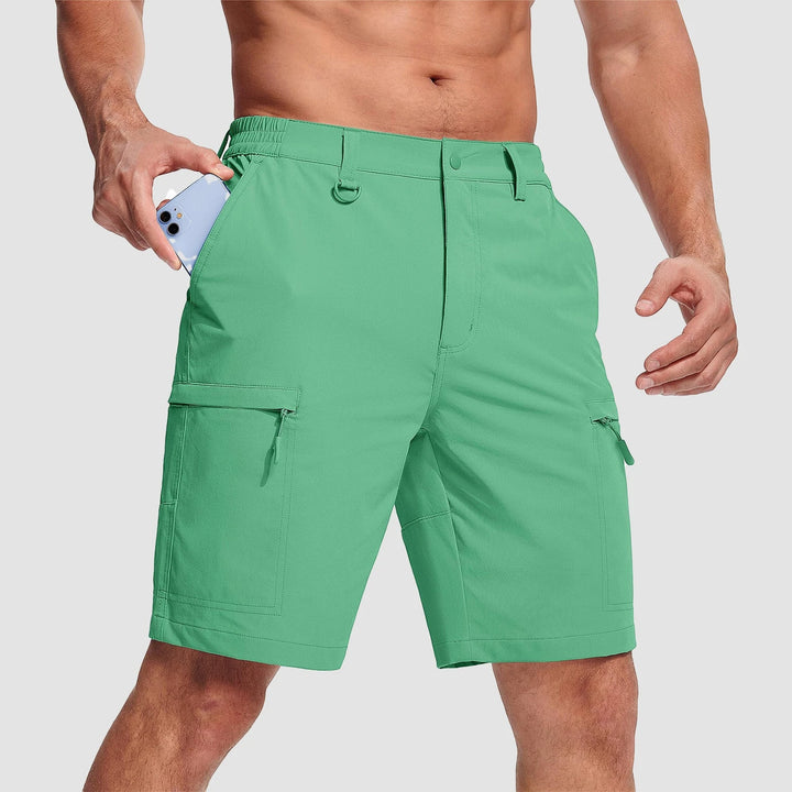 Men's Cargo Hiking Shorts with Zip Pockets and Relaxed Fit