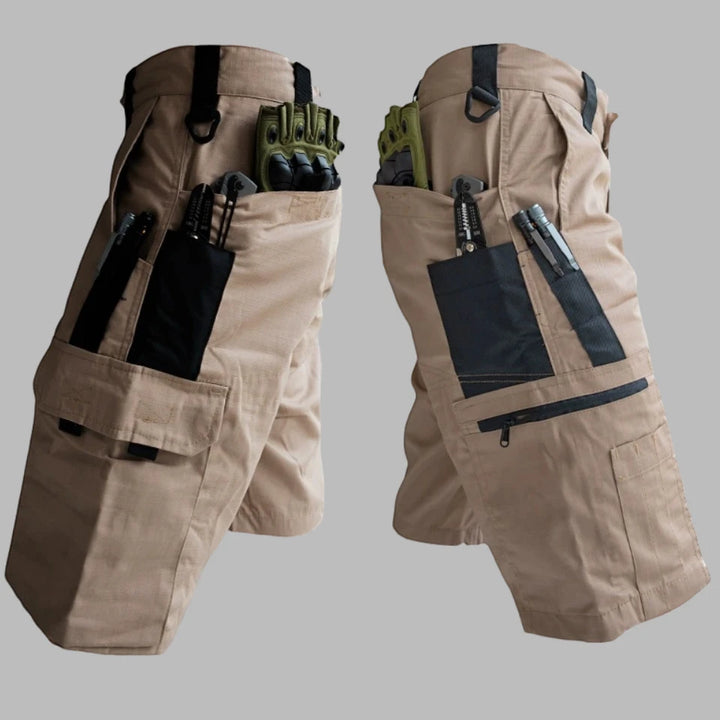 Men's Cargo Work Shorts with Relaxed Fit and Zip Pockets