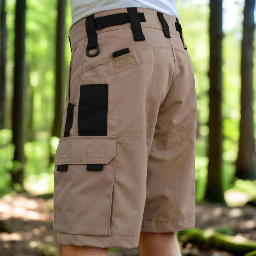 Men's Cargo Work Shorts with Relaxed Fit and Zip Pockets
