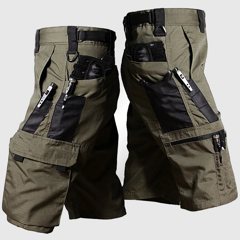 Men's Cargo Work Shorts with Relaxed Fit and Zip Pockets