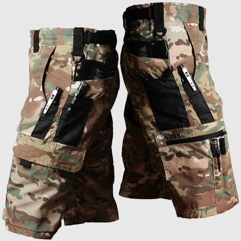 Men's Cargo Work Shorts with Relaxed Fit and Zip Pockets
