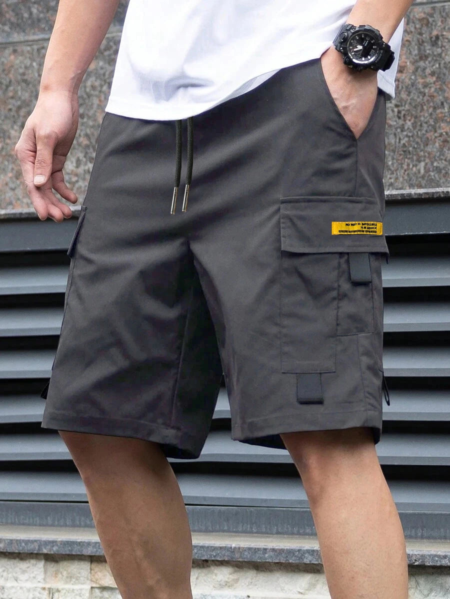 Men's Casual Cargo Shorts with Knee Length and Pockets