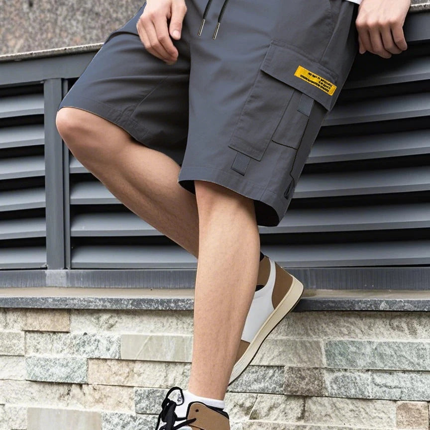 Men's Casual Cargo Shorts with Knee Length and Pockets