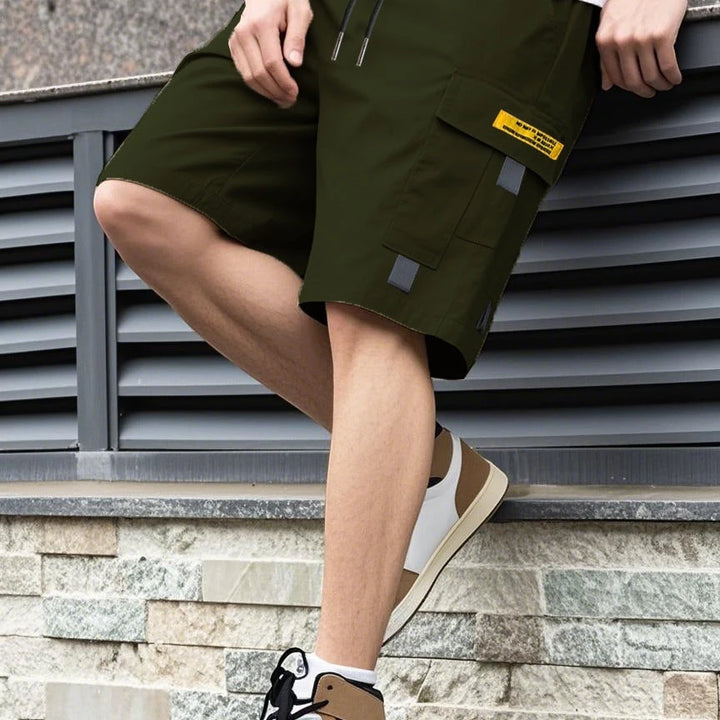 Men's Casual Cargo Shorts with Knee Length and Pockets