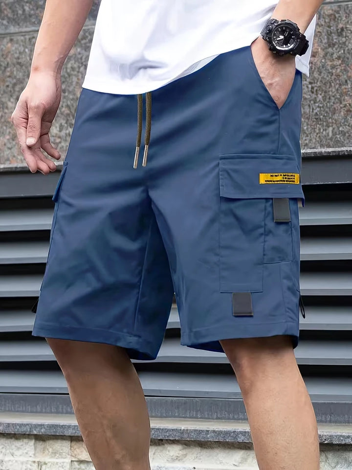 Men's Casual Cargo Shorts with Knee Length and Pockets