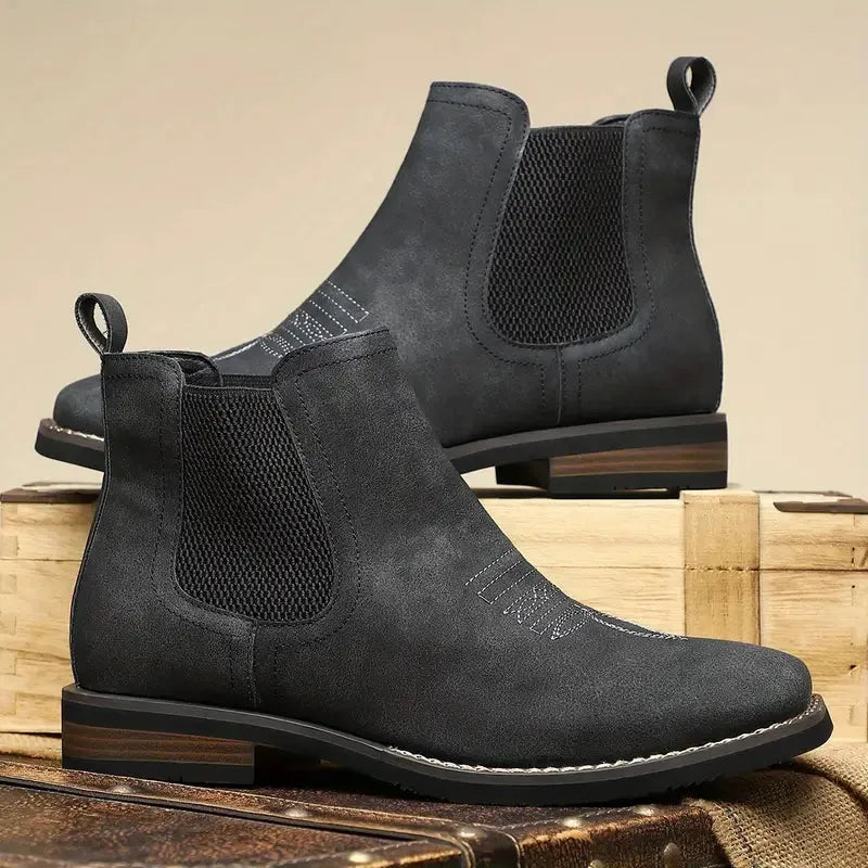 Men’s Classic Casual Boots with Elastic Side Panels