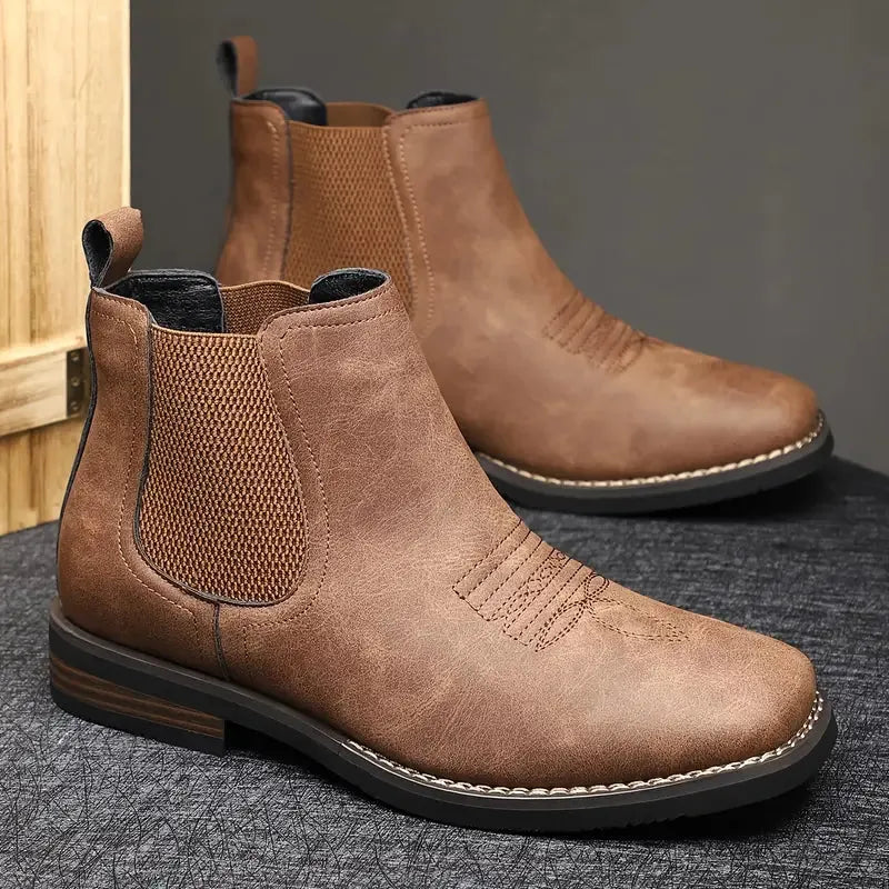 Men’s Classic Casual Boots with Elastic Side Panels