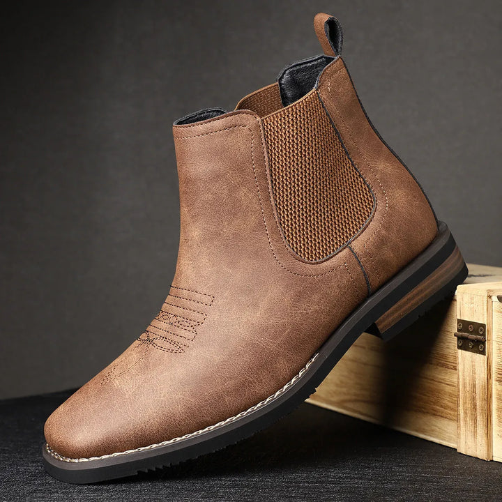 Men’s Classic Casual Boots with Elastic Side Panels