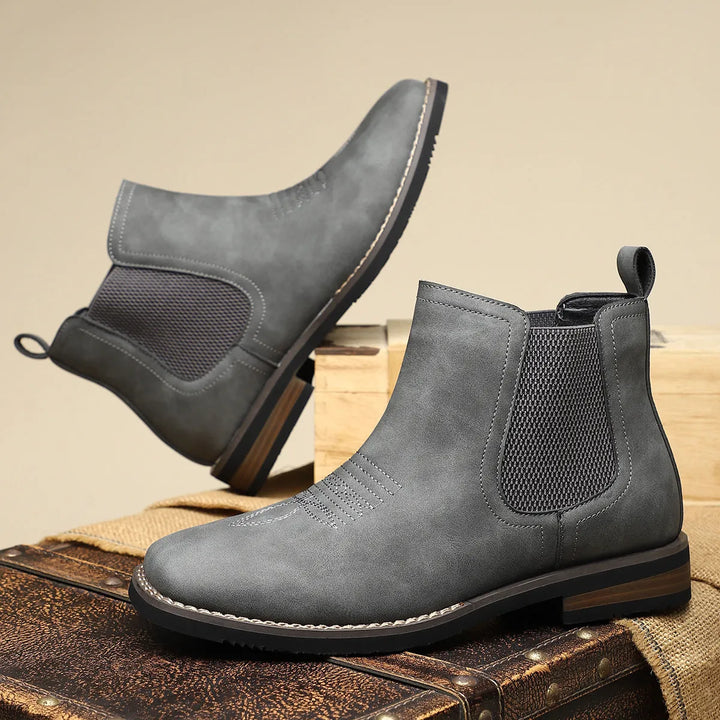 Men’s Classic Casual Boots with Elastic Side Panels