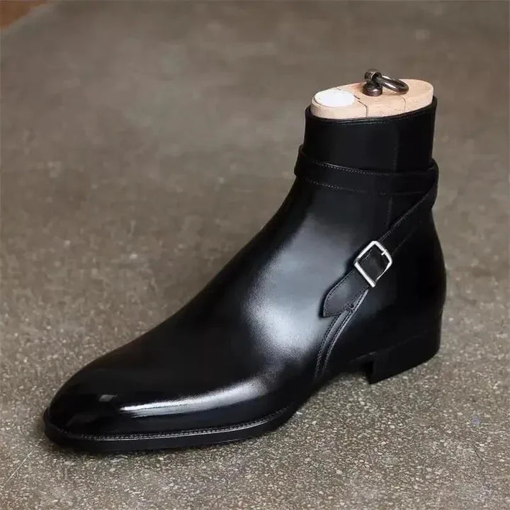 Men’s Classic Formal Boots with Buckle Detail